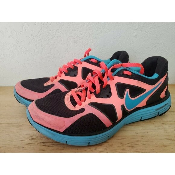 No INSOLES NIKE Lunarglide 3 Women's sz 8 Running Black/Neon/White 480195-991 - Picture 2 of 5